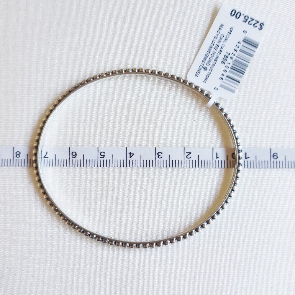 NWT $225 Sterling Silver Beaded Bangle Bracelet Medium Peter Thomas Roth - Picture 5 of 5